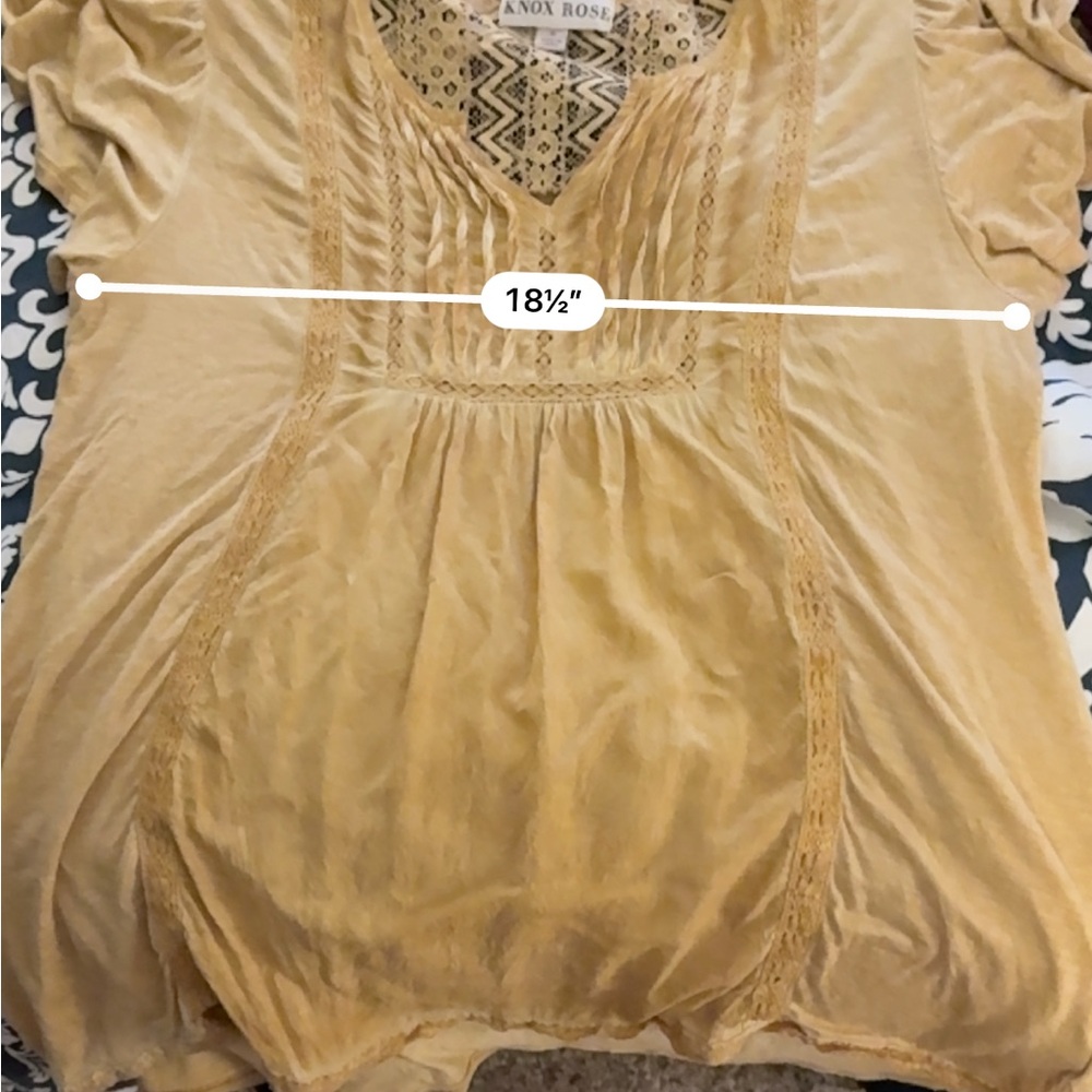 Knox Rose Mustard Embroidered Blouse - Picture 7 of 7